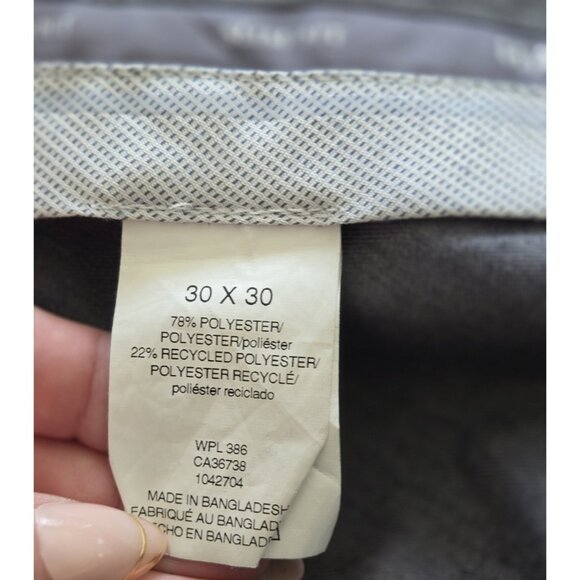 Haggar Premium Comfort Dress Pants Men's 30x30 Brown Slim Fit Flat Front - Picture 7 of 8